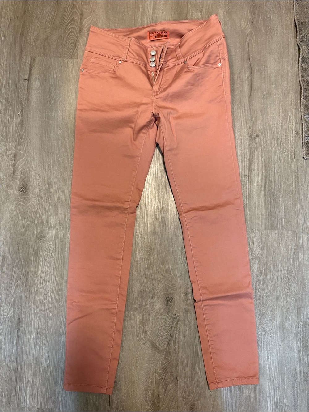 Wax Jean Skinny Jeans in Dusty Coral Pink